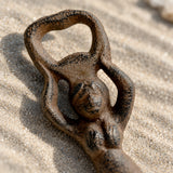 Mermaid Bottle Opener, Cast Iron Nautical Beach Bar Tool, 6.3" 56441 shot 2