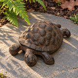 Turtle Garden Statue, Cast Iron, Rustic Outdoor Figurine, 5" 56514 shot 3