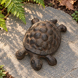 Turtle Garden Statue, Cast Iron, Rustic Outdoor Figurine, 5" 56514 shot 4