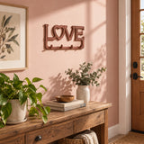 Love Wall Hook Rack with Heart, Cast Iron for Keys, Scarves or Jewelry, 9.8" 56578 shot 5