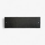 Black cast iron office decor plaque blank reverse side with mounting holes