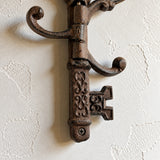 Skeleton Key Hook Rack, Cast Iron, 3 Hooks for Coats, Keys or Jewelry, 9" 56682 shot 3