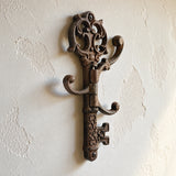 Skeleton Key Hook Rack, Cast Iron, 3 Hooks for Coats, Keys or Jewelry, 9" 56682 shot 4