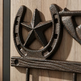 Cowboy 3-Hook Wall Rack, Cast Iron for Coats, Hats or Bags, 8.3" 58007 shot 2