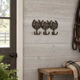Horse Head 3-Hook Wall Rack, Cast Iron for Coats, Keys or Leashes, 9.6" 58009 shot 5