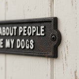 "The More I Learn About People" Cast Iron Dog Lover Wall Plaque, 12" 58016 shot 3