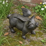 Flying Pig Figurine, Cast Iron Shelf or Tabletop Home Decor, 4" 58050 shot 4