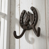 Horseshoe Wall Hook with Horse Head, Cast Iron for Coats, Keys or Hats, 5.1" 58051 shot 4