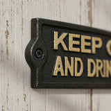 Keep Calm and Drink Beer Cast Iron Wall Plaque, Bar Decor, 8.1" 58067 shot 2