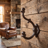 Wall Hook, Cast Iron Rustic Distressed Finish for Coats, Keys or Towels, 5.9" (Copy) 58078X shot 1