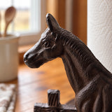 Horse Paper Towel Holder, Cast Iron Western Kitchen Stand, 12.5" 58108 shot 3
