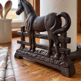 Horse Paper Towel Holder, Cast Iron Western Kitchen Stand, 12.5" 58108 shot 4