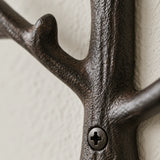 Branch Wall Hook, Cast Iron for Coats, Hats, Keys or Towels, 4.9" 58111 shot 2