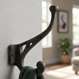 Ornate Wall Hook, Cast Iron Western for Coats, Keys or Towels, 5.1" 58114 shot 2