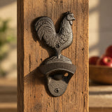 Rooster Bottle Opener, Cast Iron Farmhouse Kitchen Bar Tool, 3.1" 58122 shot 4