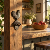 Rooster Bottle Opener, Cast Iron Farmhouse Kitchen Bar Tool, 3.1" 58122 shot 5