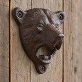 Bear Bottle Opener, Cast Iron Lodge Wall Mount Bar Tool, 3.5" 58125 shot 4