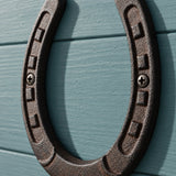 Large Horseshoe Wall Plaque, Cast Iron Western Ranch Decor, 6.3" 58132 shot 2