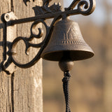 Rooster Doorbell, Cast Iron Farmhouse Porch Bell and Chime, 7.9" 58133 shot 3