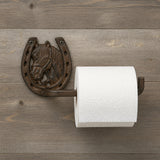Horse Head and Horseshoe Tissue Holder, Western Cast Iron, 9.3" 58141 shot 1