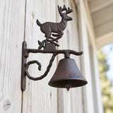 Deer Doorbell, Cast Iron Rustic Woodland Porch Bell and Chime, 11.8" 58152 shot 4