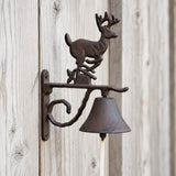 Deer Doorbell, Cast Iron Rustic Woodland Porch Bell and Chime, 11.8" 58152 shot 1
