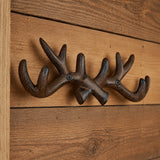 Antler Wall Hook, Cast Iron Cabin and Lodge for Coats or Hats, 10" 58156 shot 2