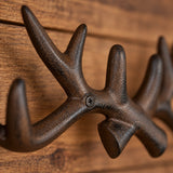 Antler Wall Hook, Cast Iron Cabin and Lodge for Coats or Hats, 10" 58156 shot 3