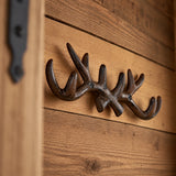 Antler Wall Hook, Cast Iron Cabin and Lodge for Coats or Hats, 10" 58156 shot 5