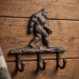 Sasquatch 3-Hook Rack, Cast Iron Wall Hooks for Keys or Hats, 8.3" 58204 shot 1