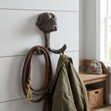 Dog Head Double Wall Hook, Cast Iron for Keys or Leashes, 4.7" 58205 shot 1