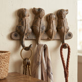 Dog Family 3-Hook Rack, Cast Iron for Keys or Leashes, 5.4" 58213 shot 1