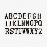Antique cast iron letter R, weathered brown patina with mounting holes