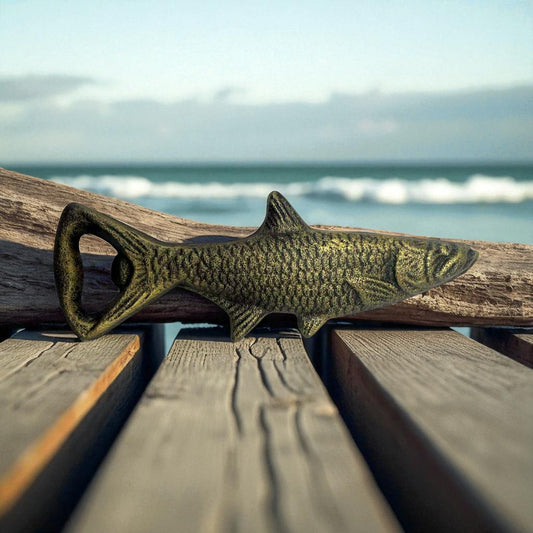 Fish Bottle Opener, Cast Iron Nautical Bar Kitchen Tool