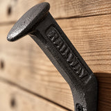 Railroad Spike Wall Hook, Cast Iron Rustic Industrial for Coats or Hats, 4.3" GB58026 shot 2
