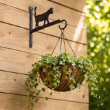 Cat Plant Hanger, Cast Iron Wall Bracket, Outdoor Garden, 13" GB78003 shot 3