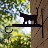 Cat Plant Hanger, Cast Iron Wall Bracket, Outdoor Garden, 13" GB78003 shot 4