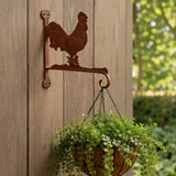 Rooster Plant Hanger, Cast Iron Wall Bracket for Porch or Garden, 13" GB78004 shot 4