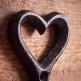 Heart Wall Hook, Black Cast Iron for Keys, Towels or Jewelry, 4.8" GB78006 shot 2