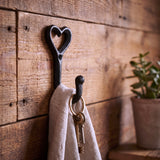 Heart Wall Hook, Black Cast Iron for Keys, Towels or Jewelry, 4.8" GB78006 shot 1