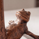 Frog Paper Towel Holder, Weathered Copper Cast Iron Kitchen Decor, 16.8" GB78010 shot 3