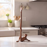 Frog Paper Towel Holder, Weathered Copper Cast Iron Kitchen Decor, 16.8" GB78010 shot 5