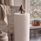 Mushroom Paper Towel Holder, Rustic Copper Cast Iron Kitchen Decor, 13" GB78011 shot 2