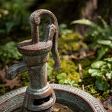 Water Pump Bird Bath, Rustic Cast Iron Garden and Patio Decor, 8" GB78012 shot 2