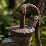 Water Pump Bird Bath, Rustic Cast Iron Garden and Patio Decor, 8" GB78012 shot 3