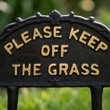"Please Keep Off the Grass" Cast Iron Garden Stake Sign, 10.3" GB78013 shot 3