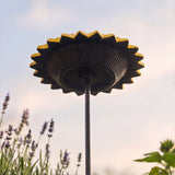 Sunflower Bird Feeder and Bath, Yellow Cast Iron Garden Stake, 30" GB78023 shot 5