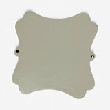 Plain white cast iron decorative plaque blank back, mounting holes, home entry sign