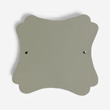 Plain white cast iron shaped plaque blank back, two mounting holes, garden decor