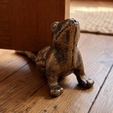 Yoga Frog Door Stop, Antique Gold Cast Iron Shelf Decor, 6.3" GB78050 shot 3